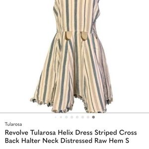 Revolve Tularosa Helix Dress Striped Cross Back Halter Neck Drewe